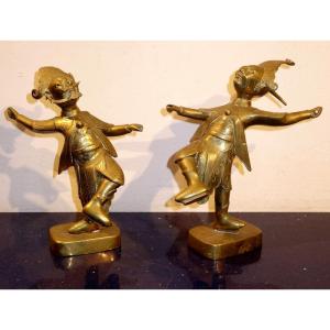 "couple Of Balinese Dancers" Bronzes Circa 1950/60
