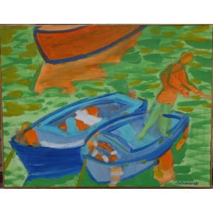 "the Port Of Biarritz" By Paul Falconnet...basque Country