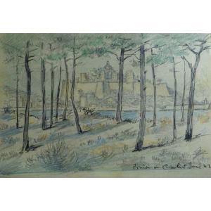 "CALVI " 6 Dessins de Gustave ALAUX ...CORSE 1942