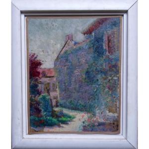 "L'ARRIERE du JARDIN" par Ferdinand SCOSSA vers 1920