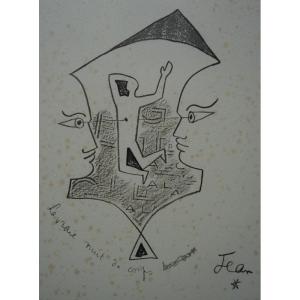 Lithography By Jean Cocteau