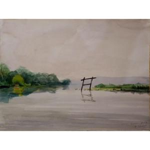 "oust At Glenac "  Edmond Vales ...bretagne