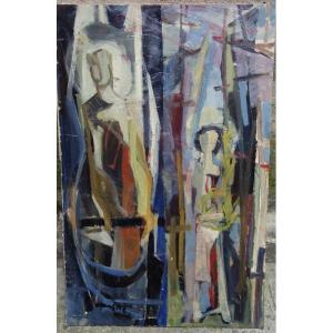 "people Cubist" François Vernette ..1950