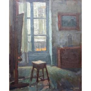 "L'ATELIER du PEINTRE" par Raymond CAZANOVE ...1971
