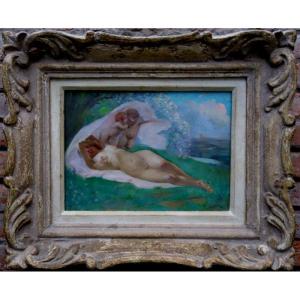 "NU aux ANGES" par André Pierre LUPIAC vers 1930