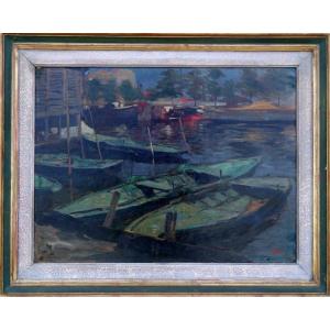 "the Port" By André Allard ...brittany (?) Circa 1920