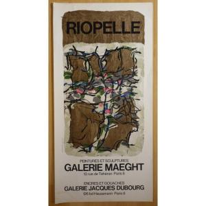 "exhibition Poster: 'riopelle'... Maeght... Arte Printer,... 1966"