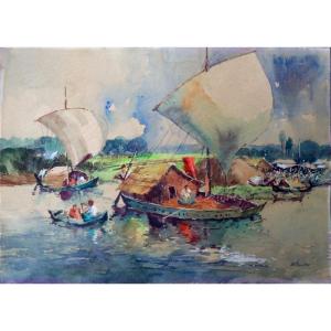 "arrival At The Floating Market" By Matiurt...indonesia