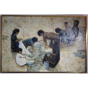 "les Lavandieres" By Gérald Garand, Circa 1960–70