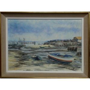 "piraillan Harbor" By Alain Couetard ...cap Ferret, Circa 1960