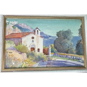 "chapel Of The Black Madonna" By G. Gauthier ... Vilefranche, Circa 1950