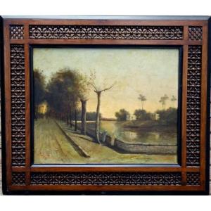 "PAYSAGE en ORIENT" par FALIZES (?) vers 1900/1920