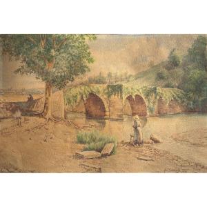 "Le PONT d"AMOTZ " par H.C.EDWARDS..St PEE ..PAYS BASQUE 1931
