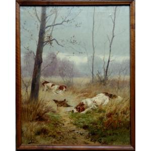 "woodcock Hunt" By Charles Reyne, Circa 1900