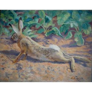 "the Wounded Hare" By Alfred Andrieux, Circa 1930