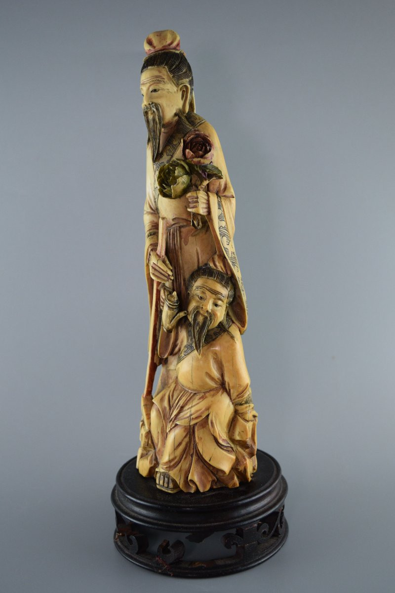 Chinese Carved Ivory Figurine-photo-2