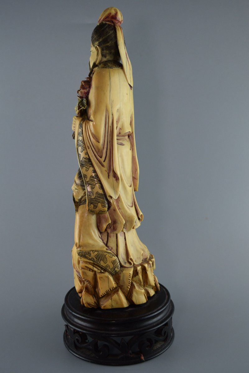 Chinese Carved Ivory Figurine-photo-4