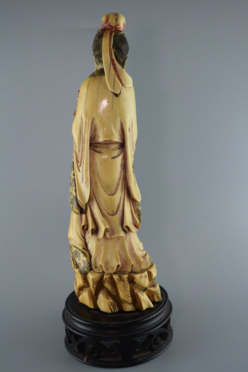 Chinese Carved Ivory Figurine-photo-1