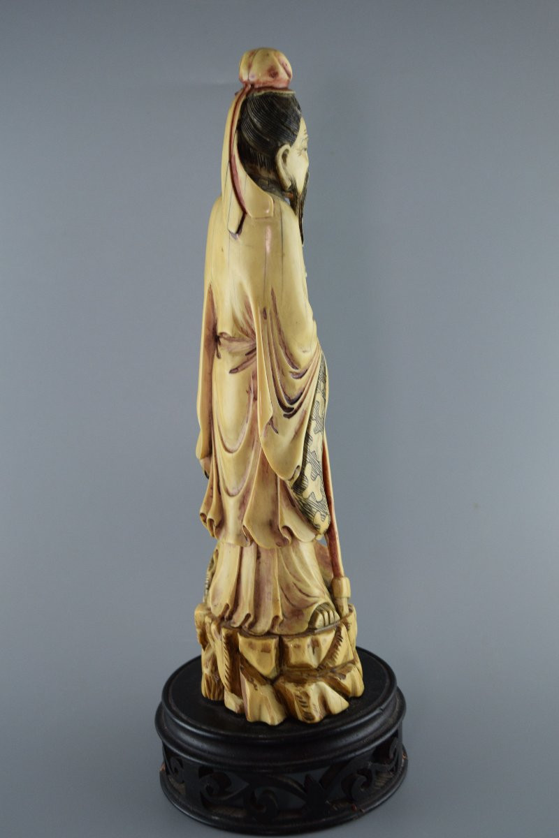 Chinese Carved Ivory Figurine-photo-2