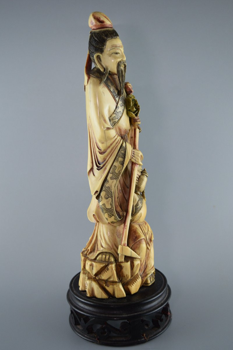 Chinese Carved Ivory Figurine-photo-3