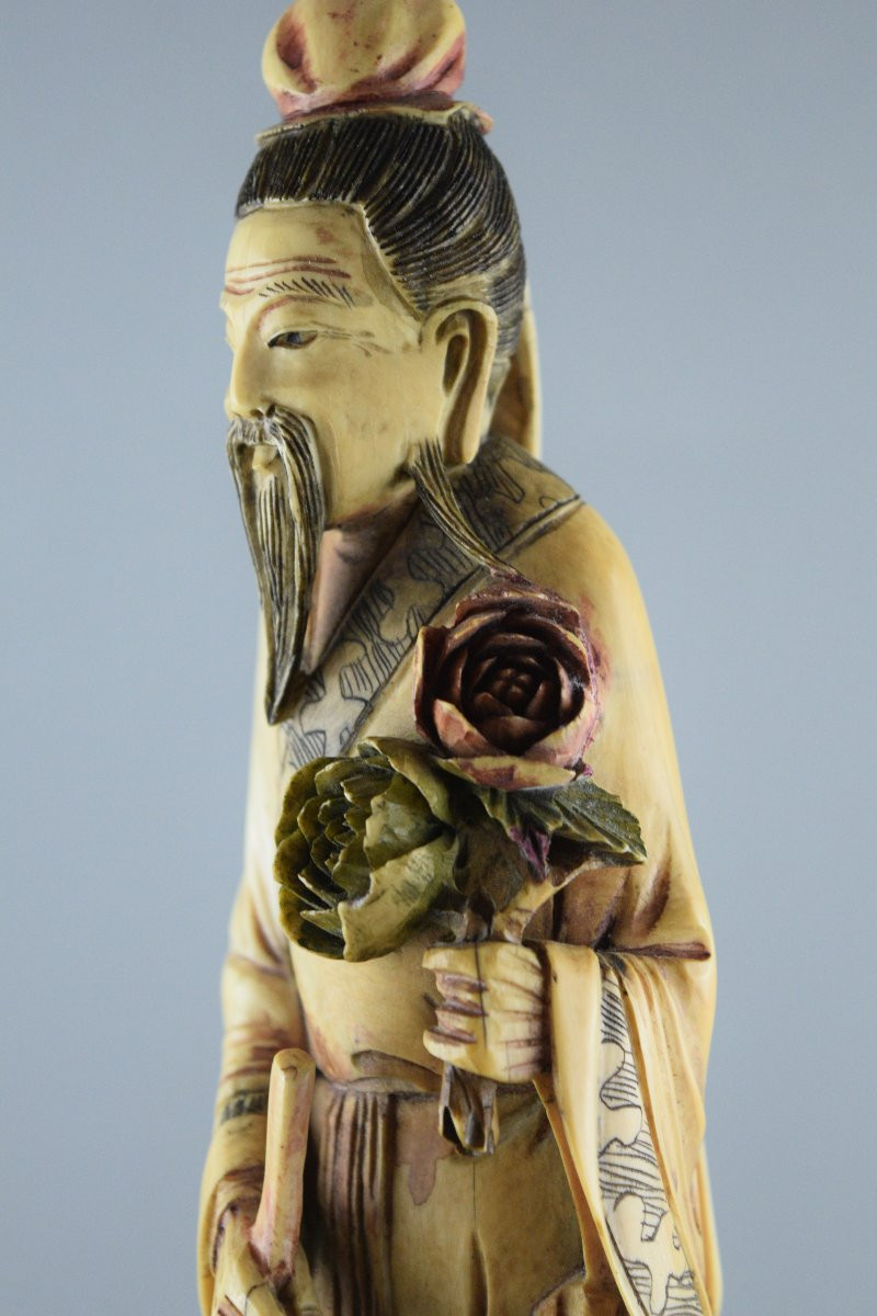Chinese Carved Ivory Figurine-photo-4