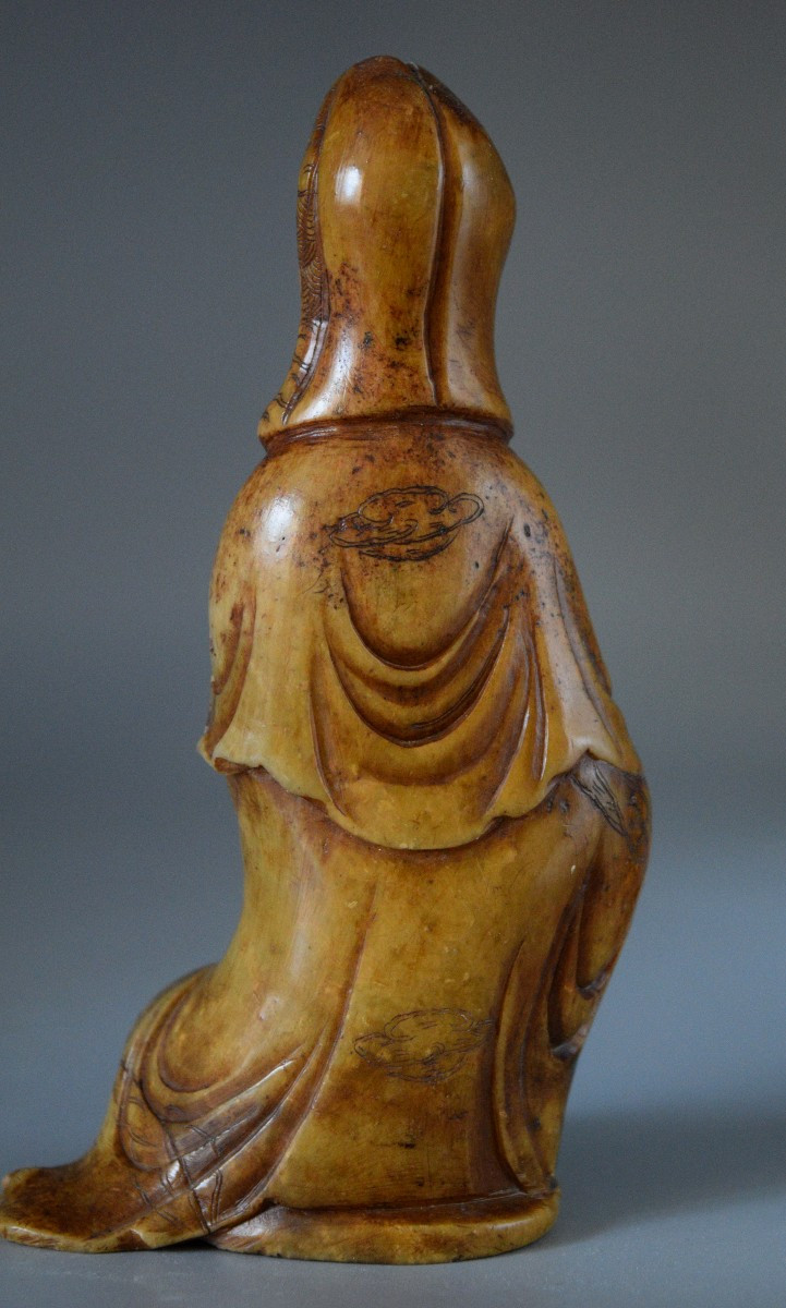 Guanyin Sculpture In Soapstone-photo-5