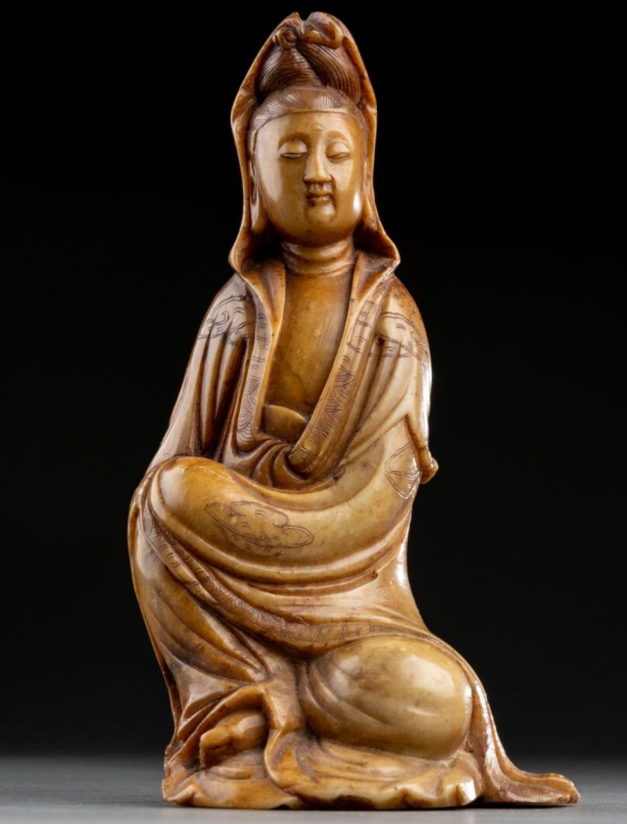 Guanyin Sculpture In Soapstone
