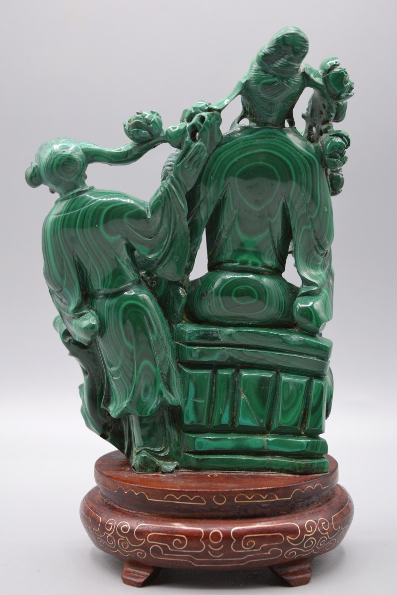 Important Group In Carved Malachite – China, Mid-20th Century-photo-1