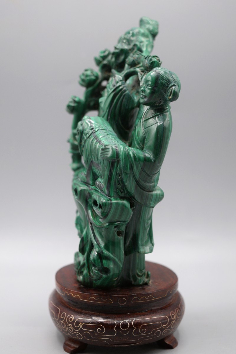 Important Group In Carved Malachite – China, Mid-20th Century-photo-2