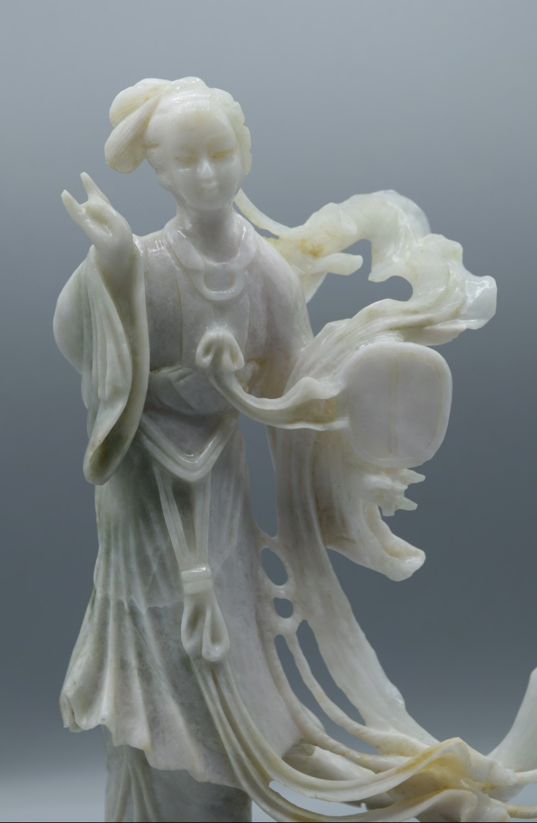 Statue Céleste de Dame aux Rubans Flottants, XIXe – début XXe siècle-photo-2