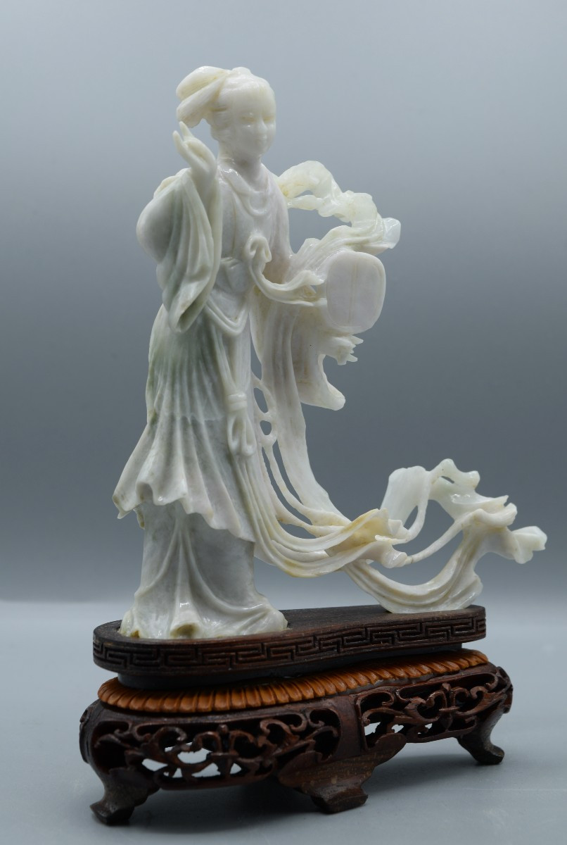 Statue Céleste de Dame aux Rubans Flottants, XIXe – début XXe siècle-photo-4