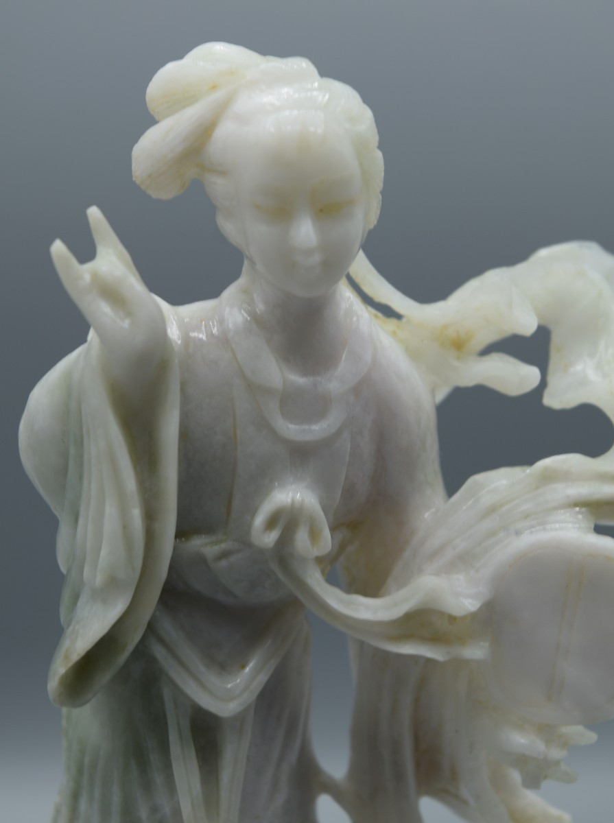 Statue Céleste de Dame aux Rubans Flottants, XIXe – début XXe siècle-photo-4