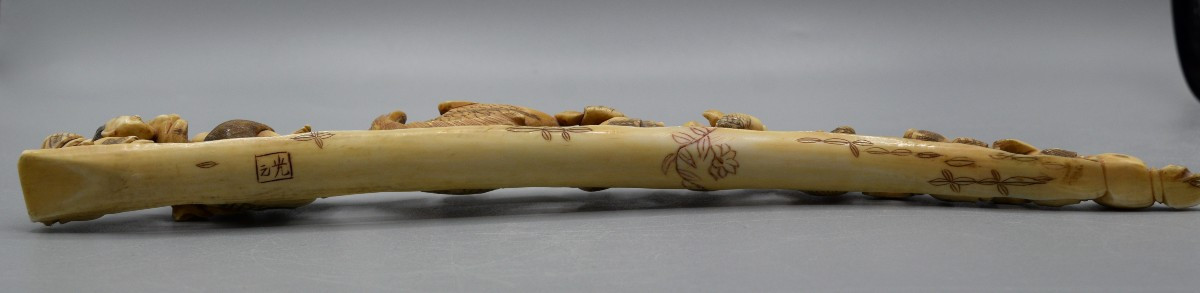 Okimono aux sept Karako et à la Carpe Japon, XIXe siècle-photo-7