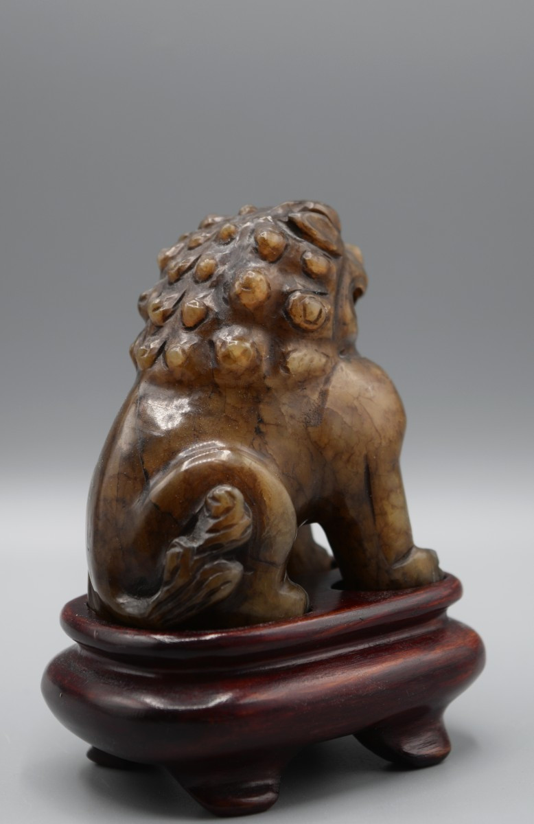 Carved Stone Lion Of Protection - XIXth Century-photo-4