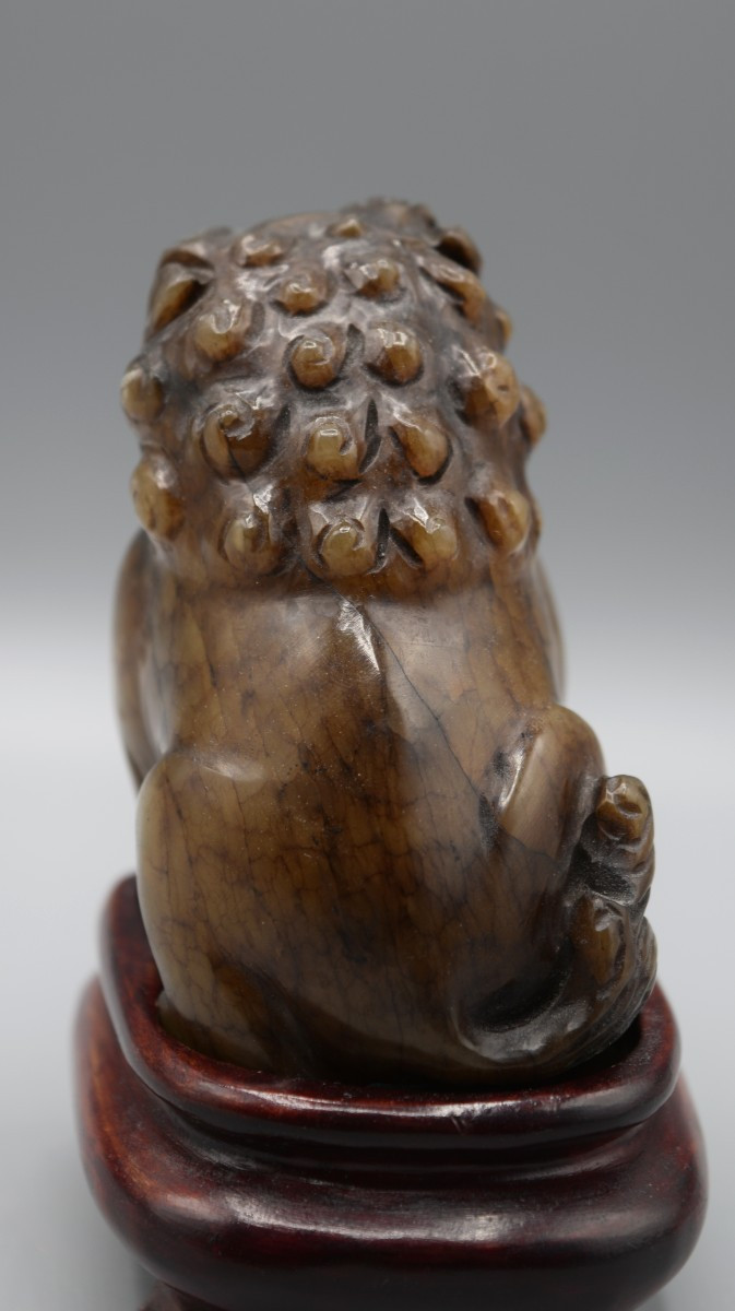 Carved Stone Lion Of Protection - XIXth Century-photo-2