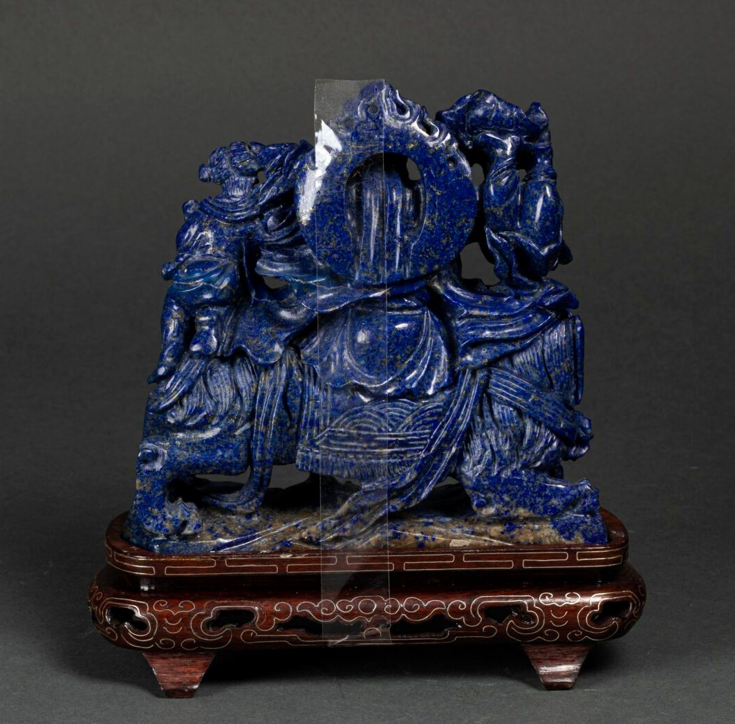 Sculpture de Guanyin en Lapis-Lazuli -photo-4