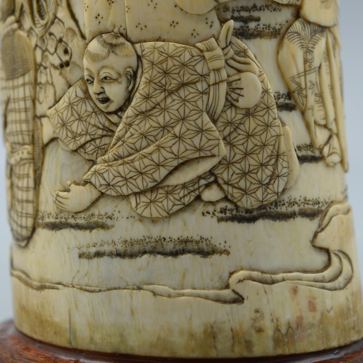 Grande Scène Narrative en Ivoire Japon Meiji Fin XIXe Siècle-photo-7