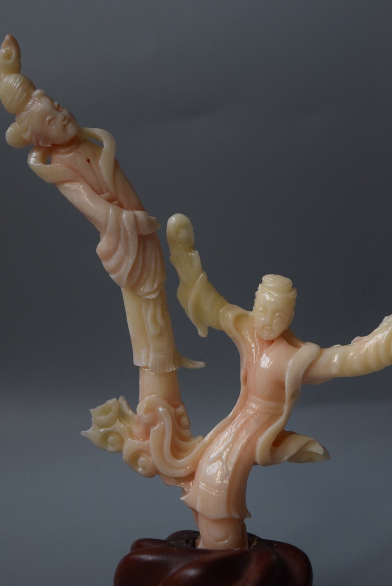 White And Pink Coral Sculpture – Circa 1920-photo-3
