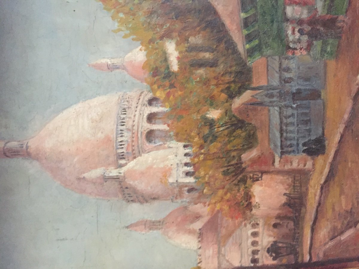 Oil Painting On Canvas View Of Montmartre 19th Century-photo-2