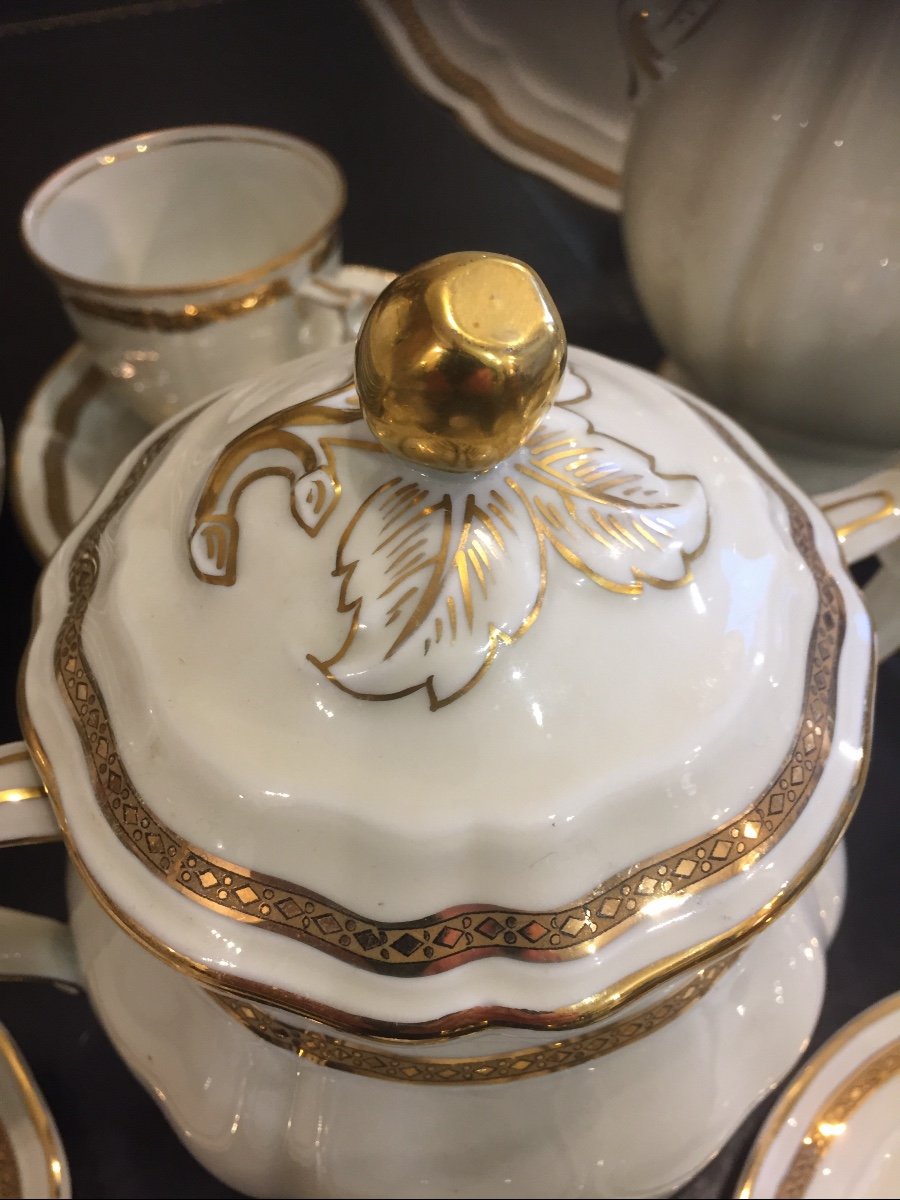 Service à Café Thé En Porcelaine De Limoges Par Bernardaud-photo-4
