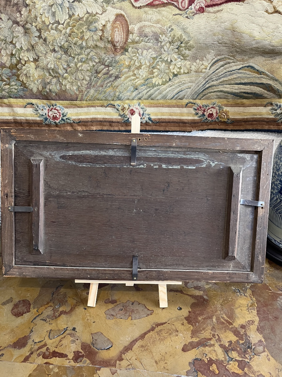 Tableau Marine Huile Sur Bois Signé Début 19 éme Siècle -photo-1