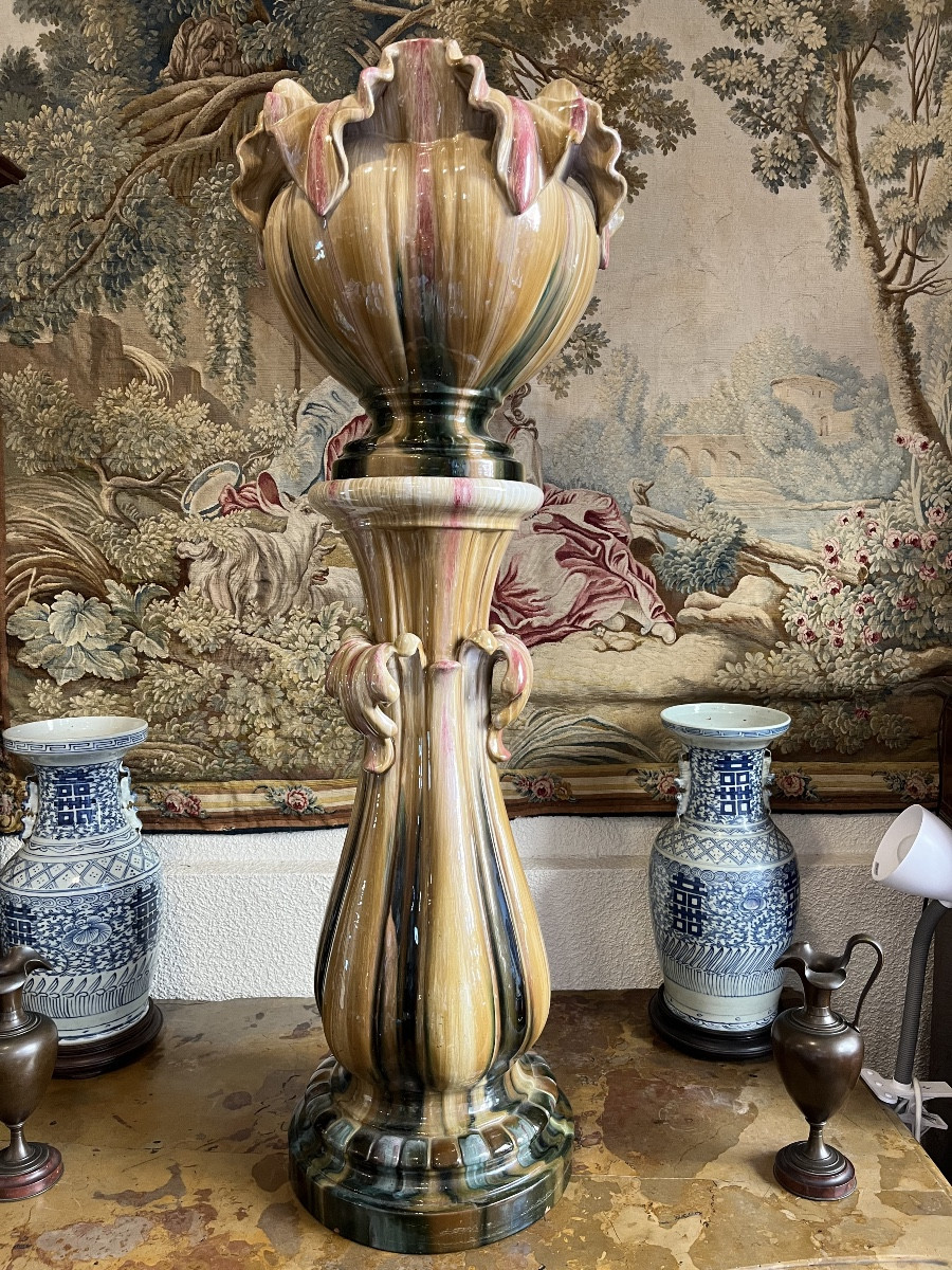 Ceramic Column And Basin By Massier-photo-4