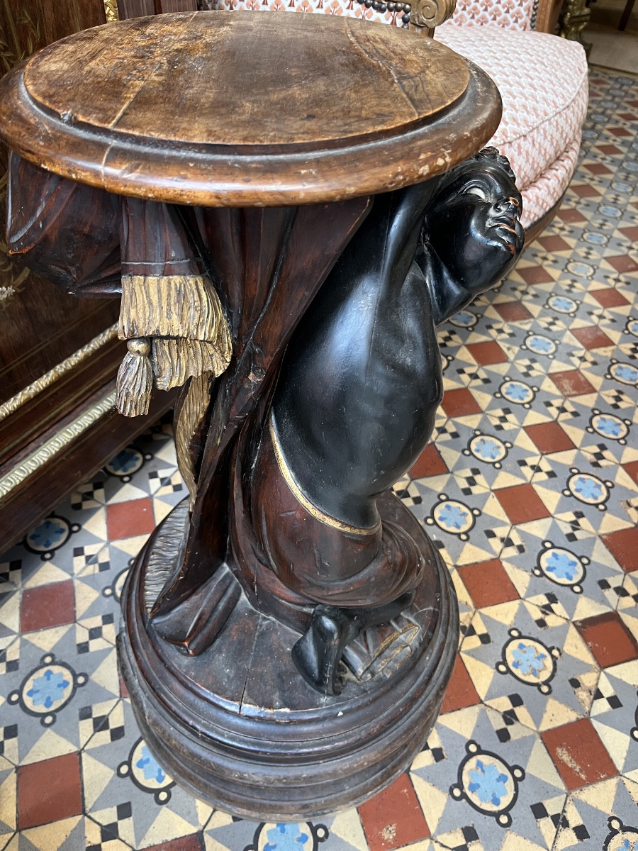 Stand Called “portefaix” Depicting A Nubian, Napoleon III Period -photo-3