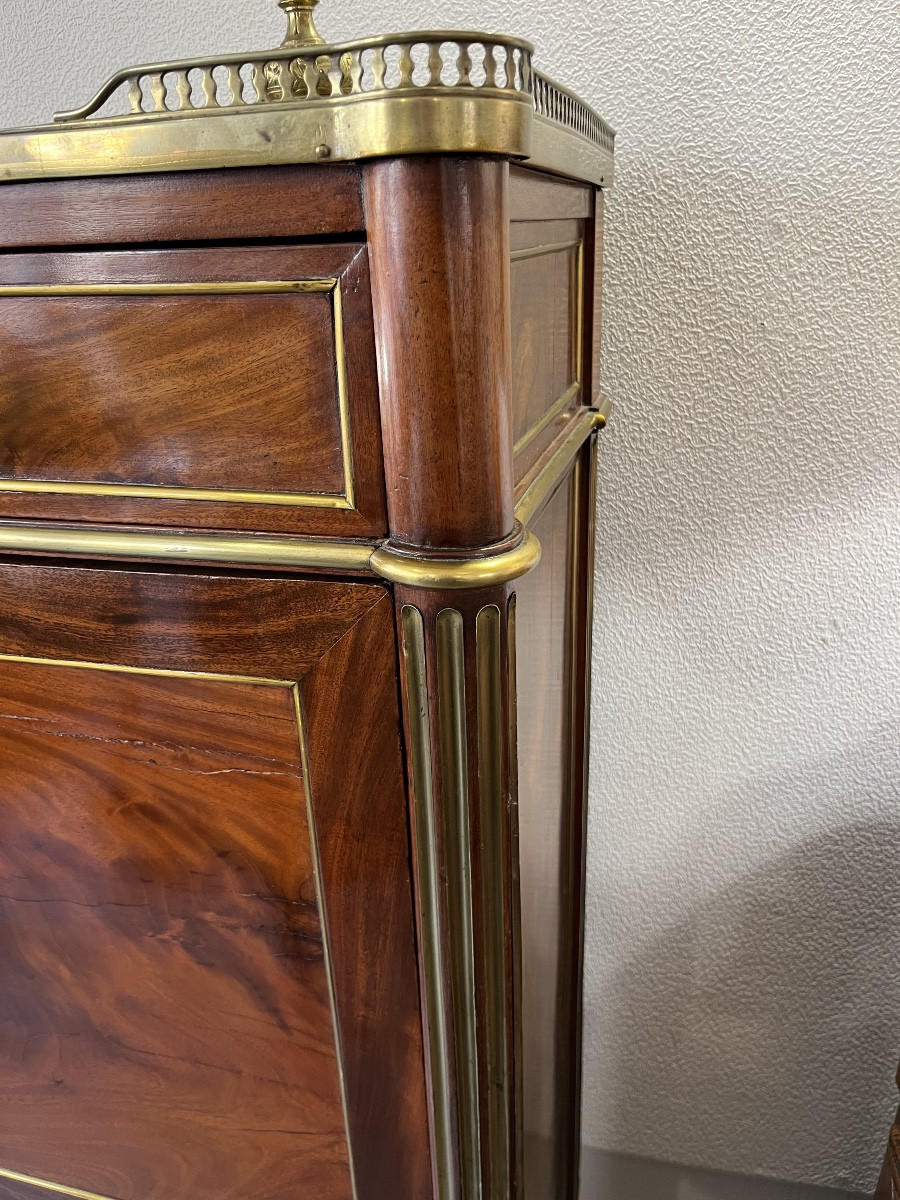 Louis XVI Period Mahogany Drop-leaf Secretary -photo-2