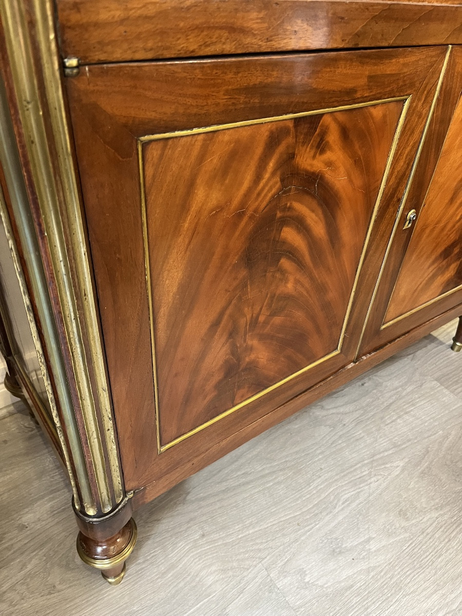 Louis XVI Period Mahogany Drop-leaf Secretary -photo-4