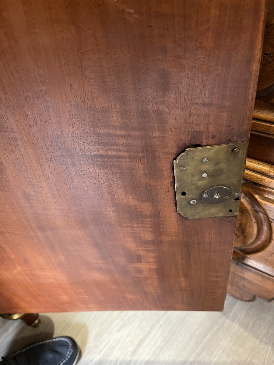 Louis XVI Period Mahogany Drop-leaf Secretary -photo-7