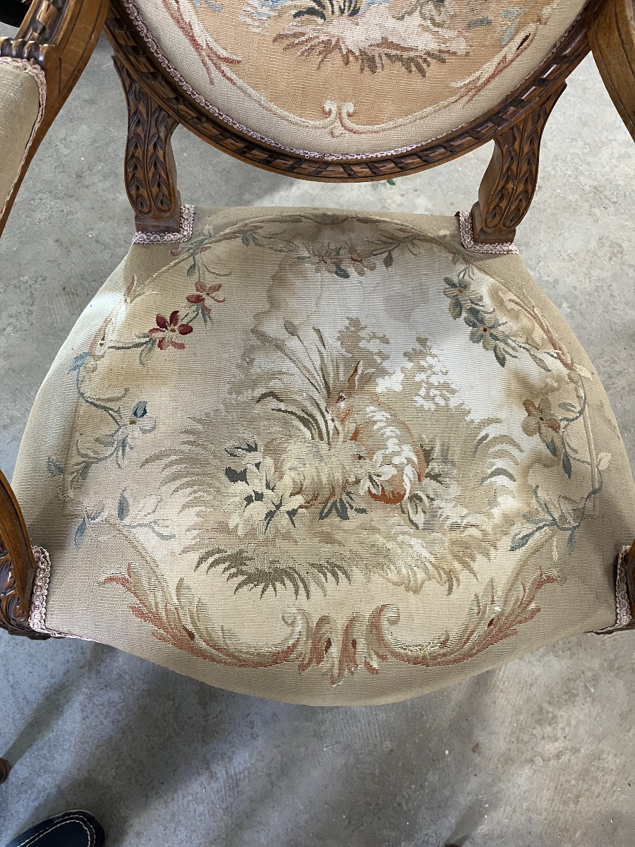 Salon Louis XVI  recouvert de Tapisserie d’Aubusson-photo-2