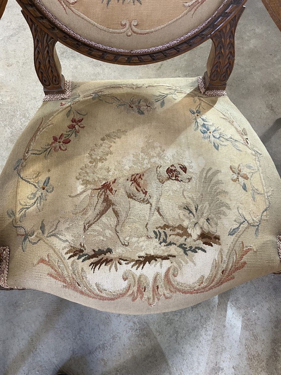 Salon Louis XVI  recouvert de Tapisserie d’Aubusson-photo-4