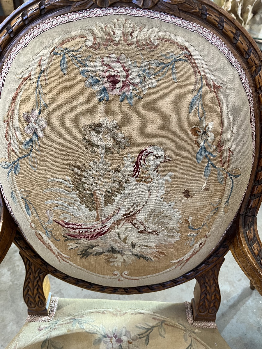 Salon Louis XVI  recouvert de Tapisserie d’Aubusson-photo-2