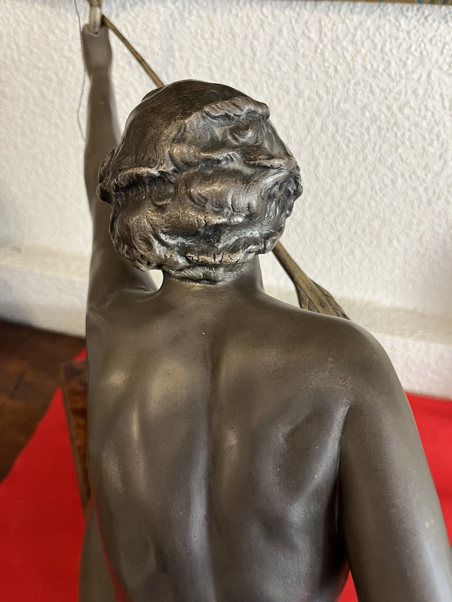  Bronze Diana The Huntress Art Deco Period By Cipriani-photo-4